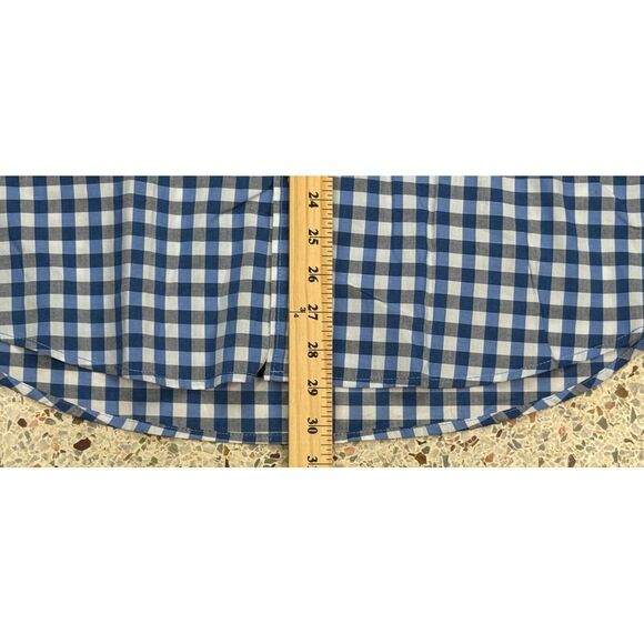 StockerPoint Men's Embroidered Check Pattern Button Up Long‎ Sleeve Shirt Size L - Picture 7 of 10